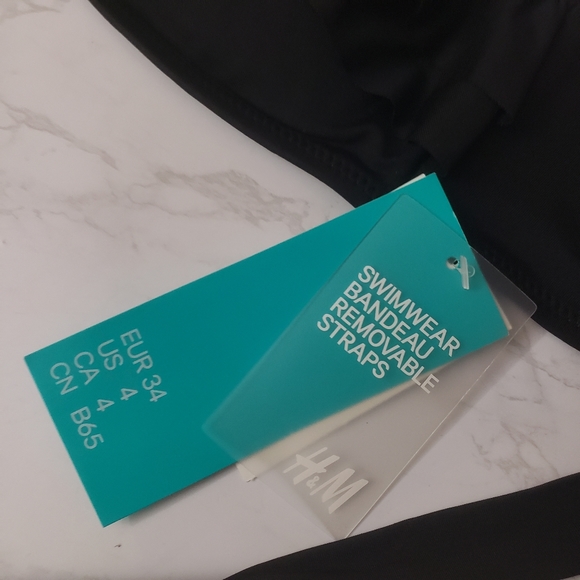 H&M black bandeau padded bikini top - Picture 5 of 5